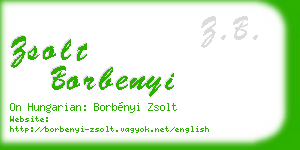 zsolt borbenyi business card